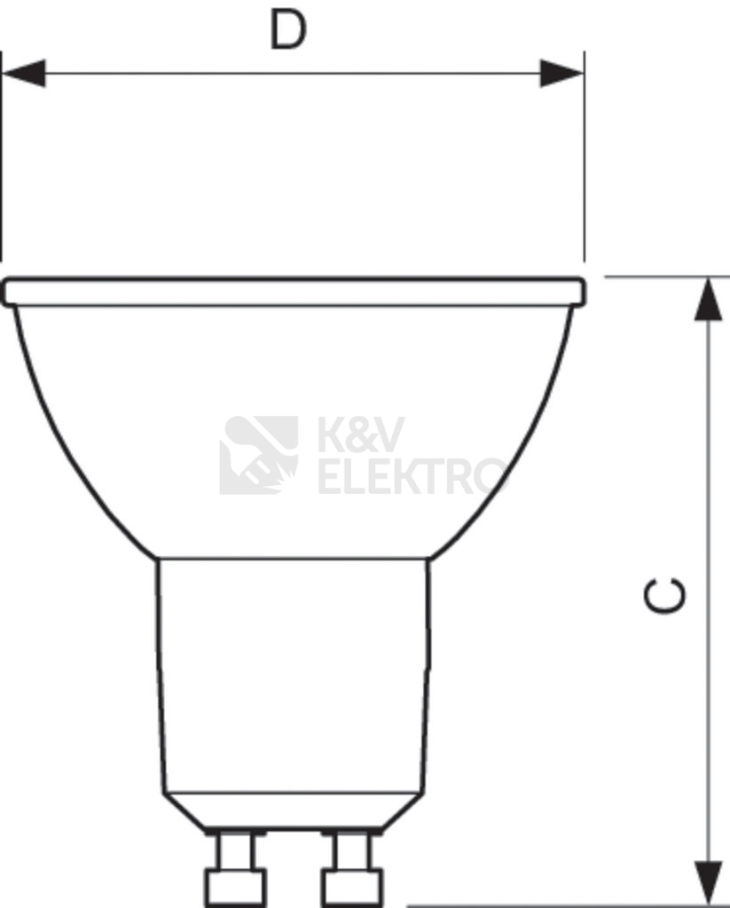 Obrázek produktu LED žárovka GU10 Philips MV 4,6W (50W) teplá bílá (2700K), reflektor 36° 2