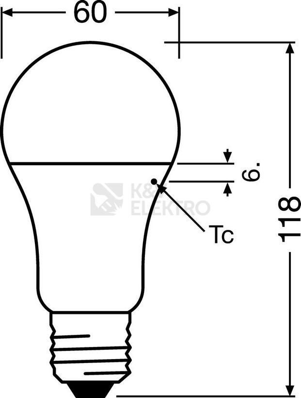 Obrázek produktu LED žárovka E27 OSRAM VALUE CLA FR 13W (100W) studená bílá (6500K) 2