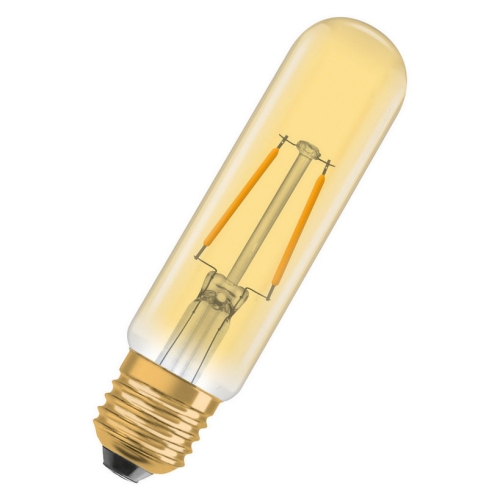 LED žárovka Vintage 1906 E27 OSRAM 2,5W (20W) teplá bílá (2000K) Retro Filament Gold Tubular