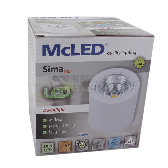 Obrázek produktu Přisazené LED svítidlo McLED Sima S30 30W 2700K ML-416.025.33.0 2