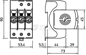 Obrázek produktu Svodič přepětí B+C OBO V50-3-280 5093511 1