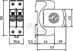 Obrázek produktu Svodič přepětí OBO V20-1+NPE-280 5095251 1