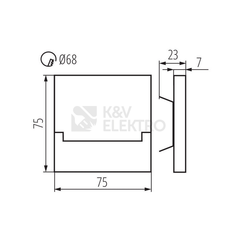 Obrázek produktu Orientační svítidlo 12V Kanlux SABIK LED P68 CW CZ 6500K studená bílá 27078 7