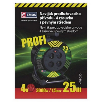 Obrázek produktu PVC kabel na bubnu s pevným středem 4zásuvky 25m EMOS P19425P 1