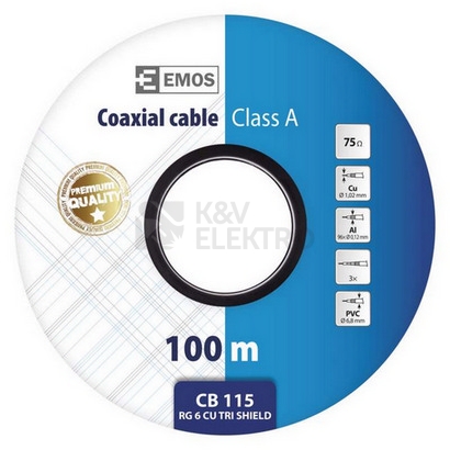 Obrázek produktu  Koaxiální kabel EMOS CB115 100m 3