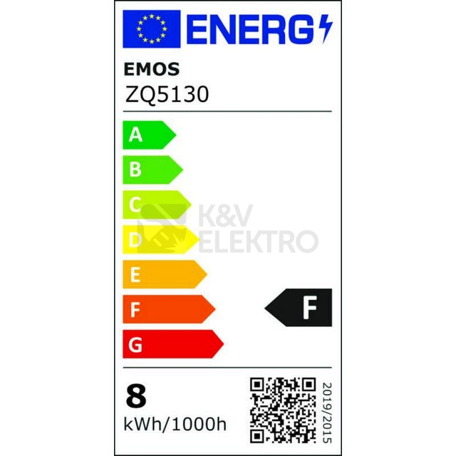 Obrázek produktu  LED žárovka E27 EMOS Classic A60 8W (50W) teplá bílá (2700K) 6