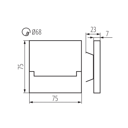 Orientační svítidlo 12V Kanlux SABIK LED P68 WW CZ 3000K teplá bílá 27079