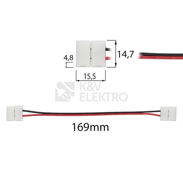 Obrázek produktu Spojovací konektor McLED pro jednobarevné 10mm LED pásky 169mm ML-331.012.89.0 5