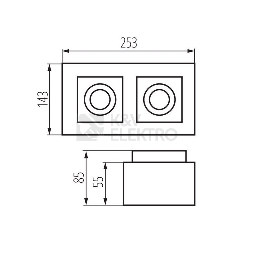 Obrázek produktu Svítidlo Kanlux STOBI DLP 250-B GU10 26832 4