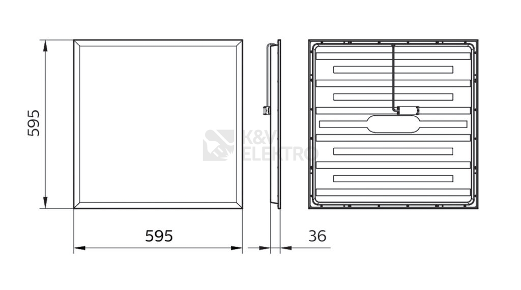 Obrázek produktu  LED panel Philips RC065B LED34S/840 PSU W60L60 OC 38W 3400lm 4000K neutrální bílá UGR<19 1