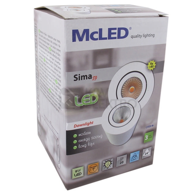 Obrázek produktu Přisazené LED svítidlo McLED Sima S9 9W 2700K ML-416.019.33.0 2