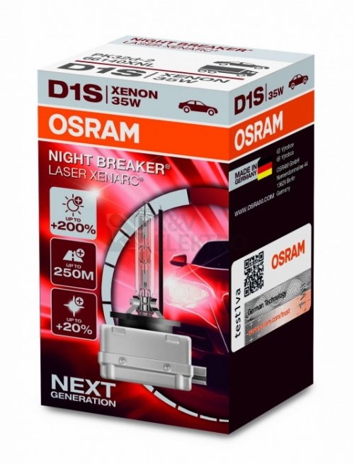 Obrázek produktu Autožárovka OSRAM XENARC NIGHT BREAKER LASER 12/24V 35W D1S PK32d-2 s homologací 0