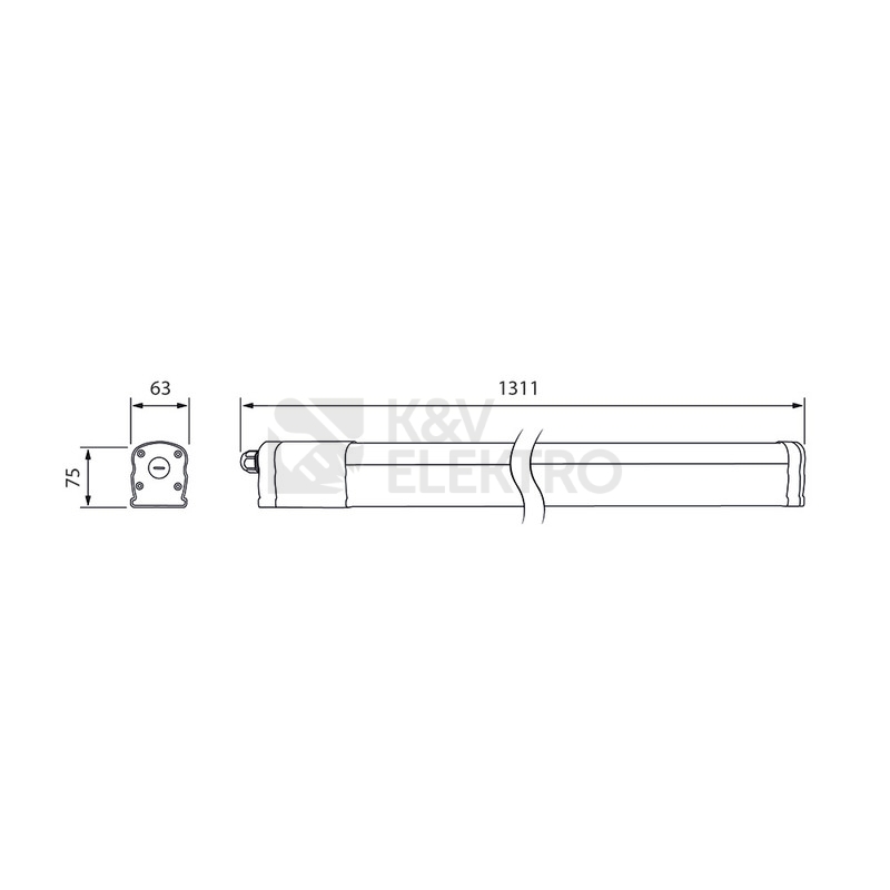 Obrázek produktu Zářivka LED McLED Fabrik D1200 45W 4000K neutrální bílá IP65 s pohybovým čidlem ML-414.221.18.0 7