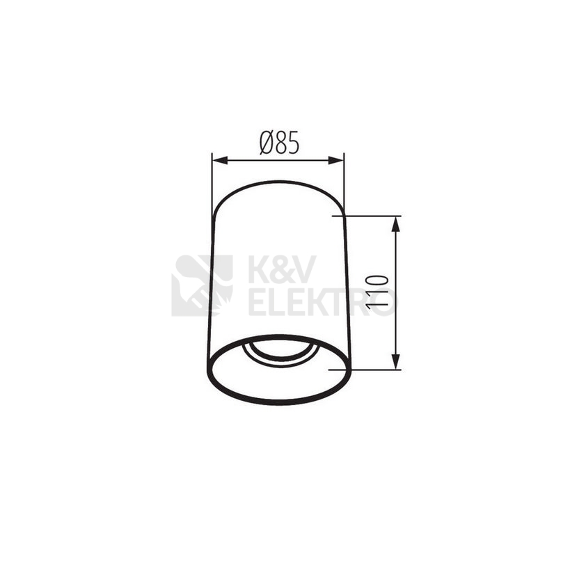 Obrázek produktu Svítidlo Kanlux RITI GU10 W/G 27570 1