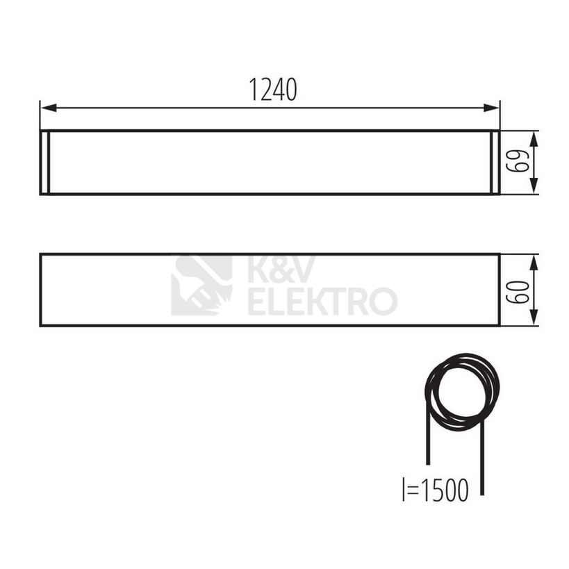 Obrázek produktu Svítidlo pro LED trubice T8 Kanlux ALIN 1X120-W 27413 1