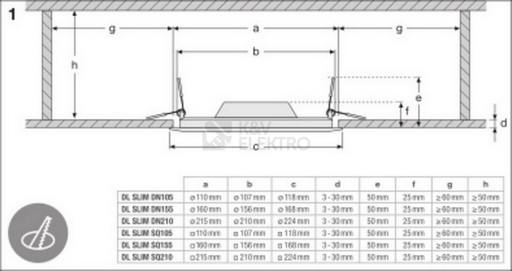 Obrázek produktu LED podhledové svítidlo LEDVANCE Slim Round 210mm 18W/3000K teplá bílá 6