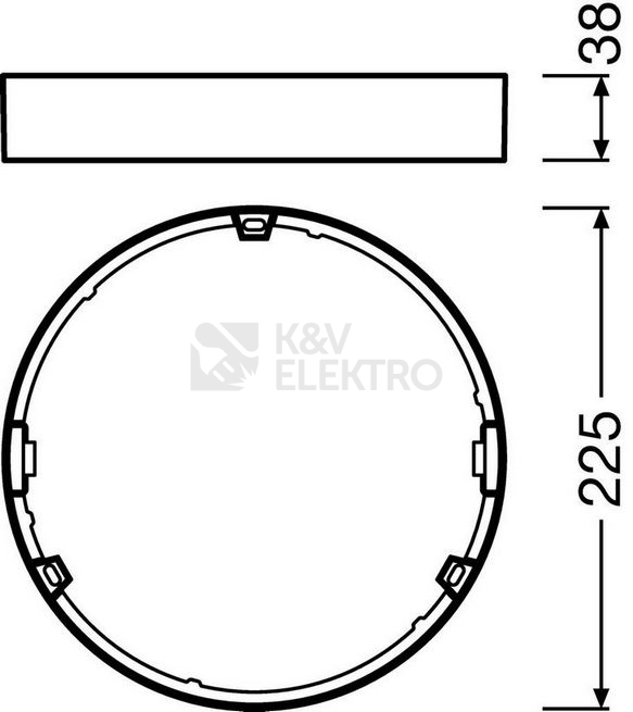 Obrázek produktu  Rámeček pro přisazenou montáž svítidel LEDVANCE Slim Round 210mm 4058075079199 3