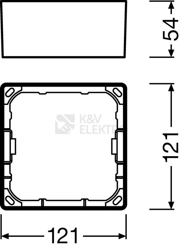 Obrázek produktu  Rámeček pro přisazenou montáž svítidel LEDVANCE Slim Square 105mm 4058075079397 2