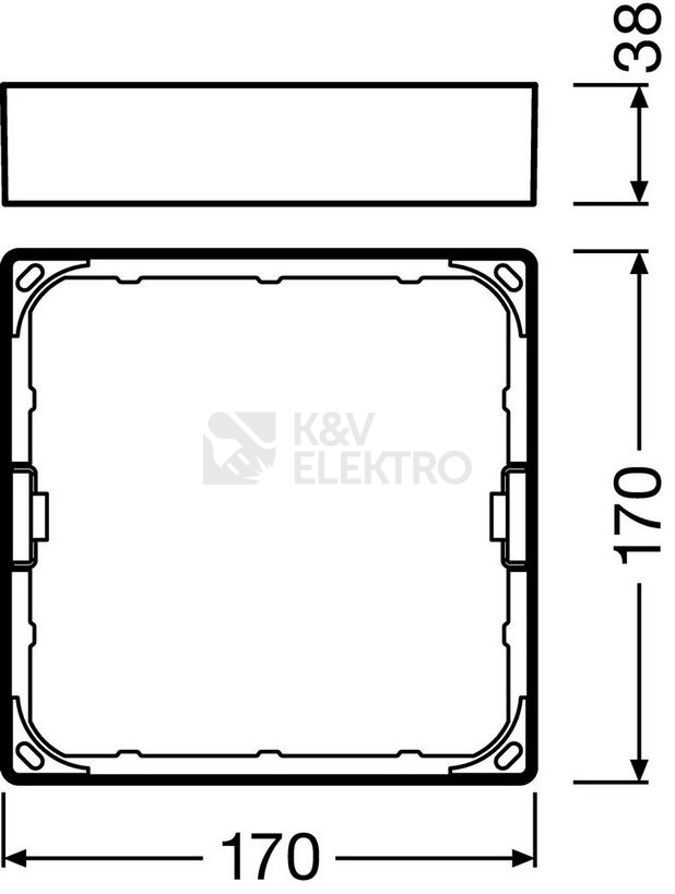 Obrázek produktu  Rámeček pro přisazenou montáž svítidel LEDVANCE Slim Square 155mm 4058075079410 2