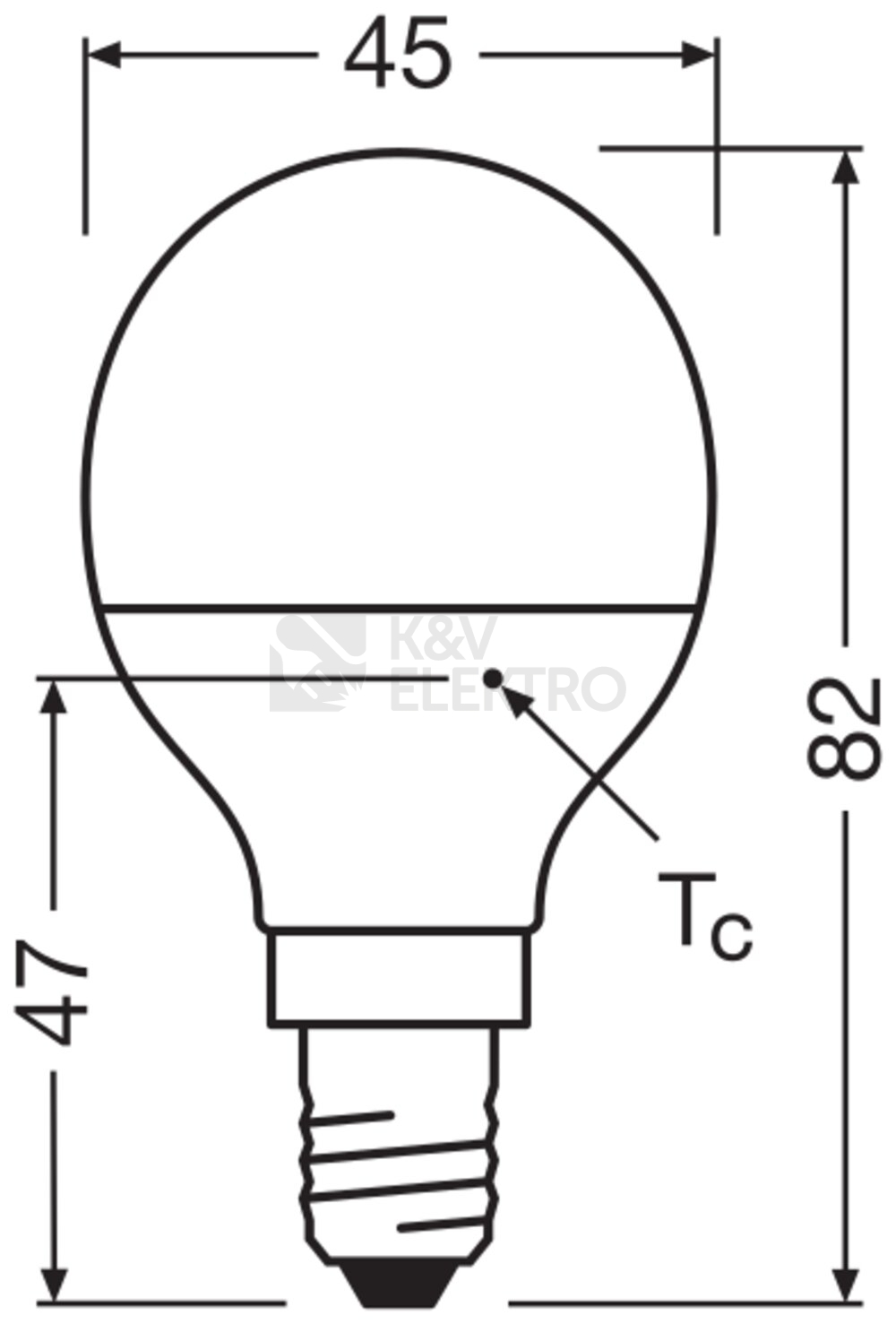 Obrázek produktu LED žárovka E14 OSRAM CL P FR 5,7W (40W) teplá bílá (2700K) 1