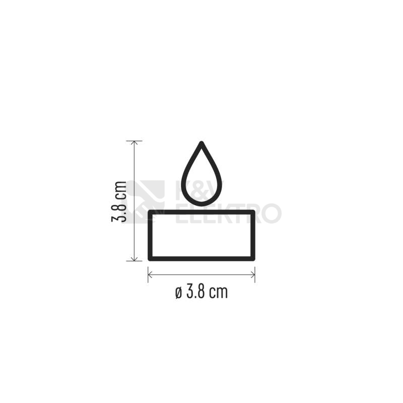 Obrázek produktu  LED dekorace EMOS DCCV13 ZY2151 čajová svíčka zlatá CR2032 4