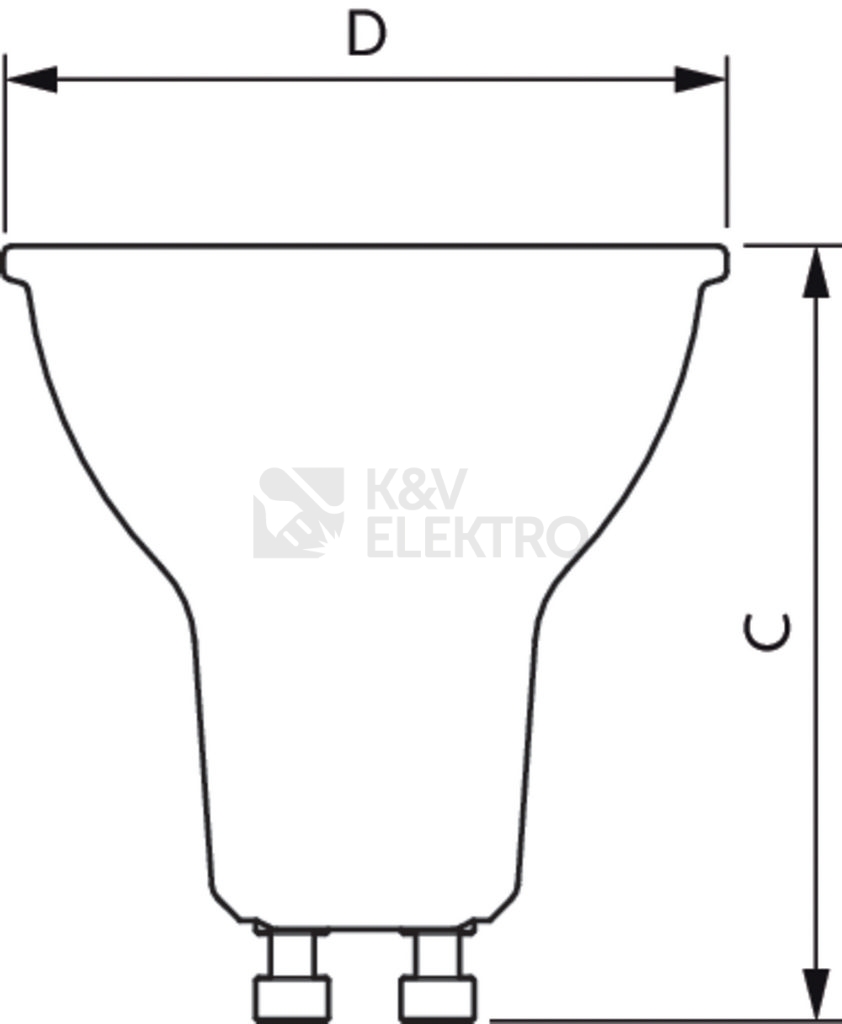 Obrázek produktu LED žárovka GU10 Philips CP 7W (100W) teplá bílá (3000K), reflektor 60° 2