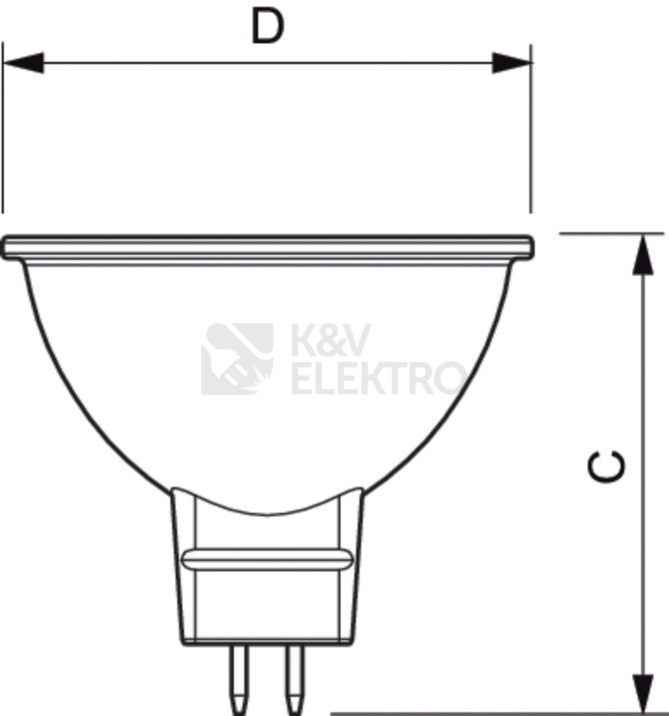 Obrázek produktu LED žárovka GU5,3 MR16 Philips 7W (50W) teplá bílá (2700K), reflektor 12V 36° 2