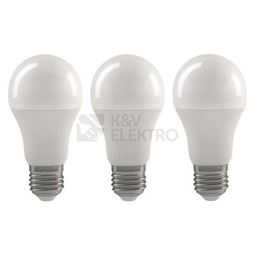 LED žárovka E27 EMOS Classic A60 10,7W (75W) teplá bílá (2700K), 3ks v balení ZQ5150.3