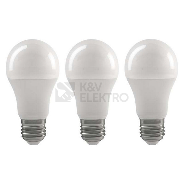 Obrázek produktu LED žárovka E27 EMOS Classic A60 10,7W (75W) teplá bílá (2700K), 3ks v balení ZQ5150.3 0