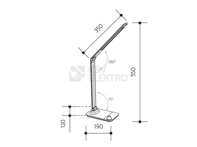 Obrázek produktu  Stolní lampička LED Panlux MASTER bílá s bezdrátovým nabíjením nočním světlem stmívací PN15300020 1