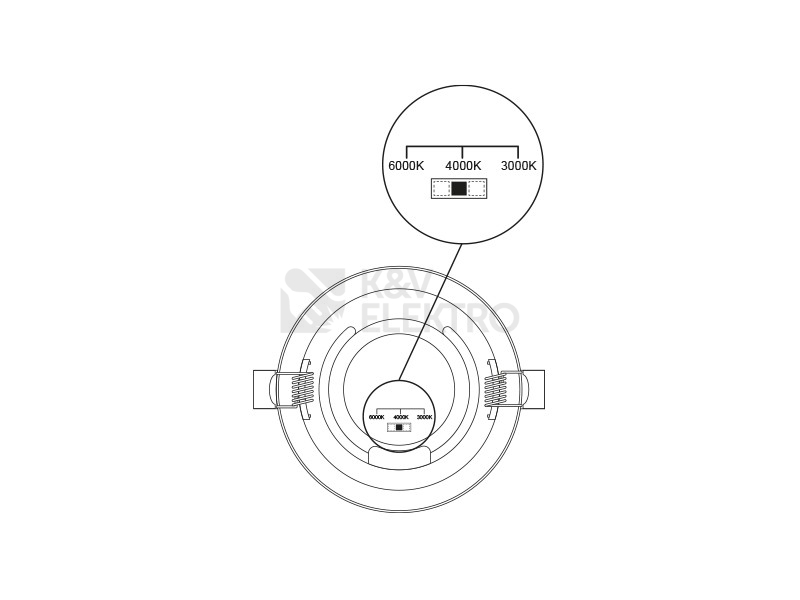 Obrázek produktu Vestavné LED svítidlo Panlux DOWNLIGHT CCT ROUND 18W PN22400003 2