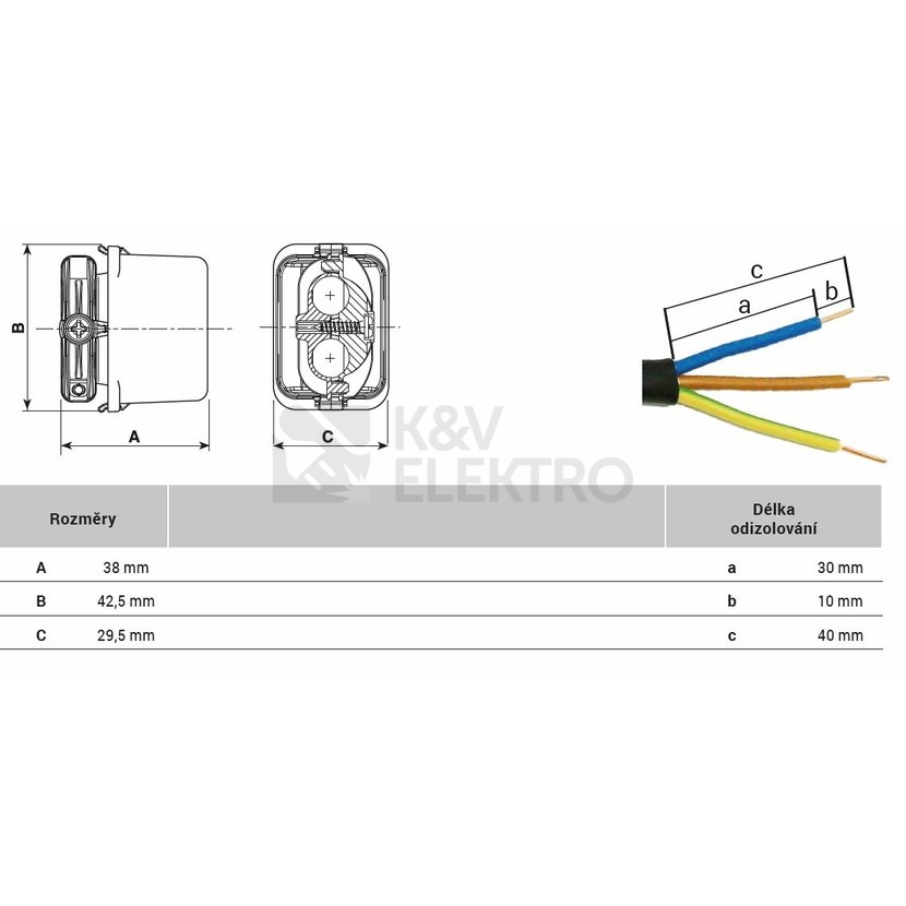 Obrázek produktu Kabelová spojka gelová PAGURO 5633 IP68 se svorkou 3x1,5mm2 1005621 1