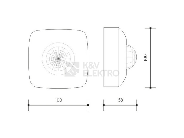 Obrázek produktu Pohybové čidlo Panlux PN71000004 360° bílá IP20 1