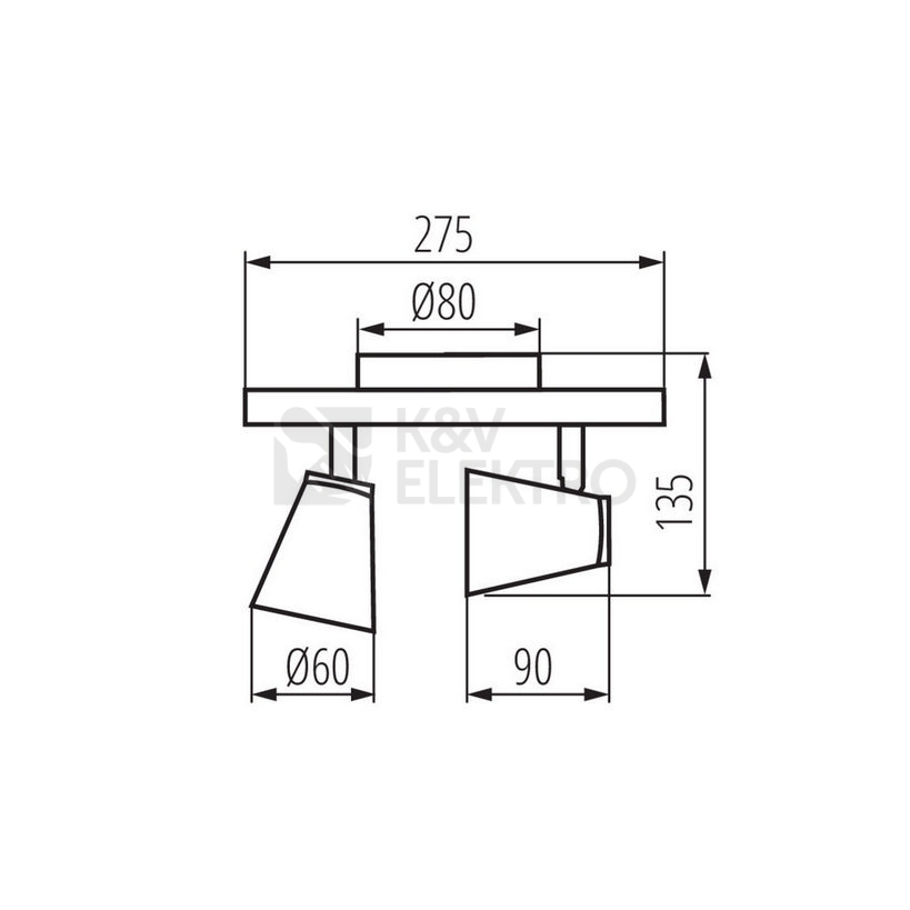 Obrázek produktu Svítidlo Kanlux ENALI EL-2I B GU10 28763 3