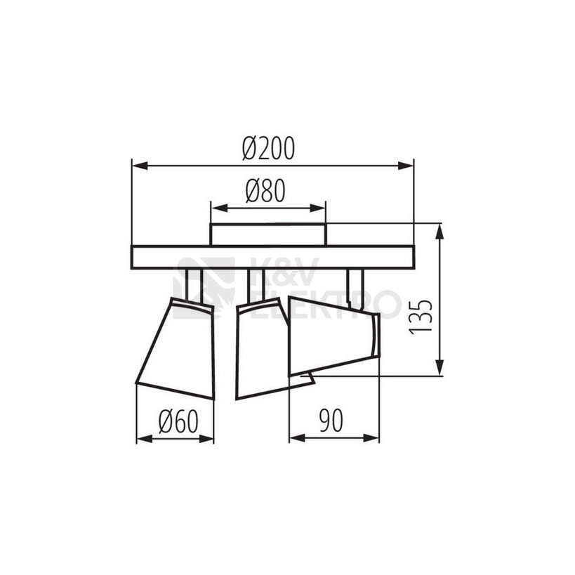 Obrázek produktu Svítidlo Kanlux ENALI EL-3O W GU10 28764 2