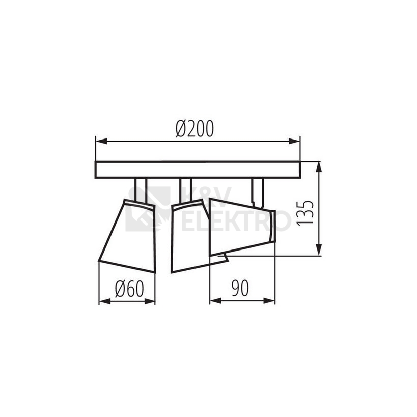 Obrázek produktu Svítidlo Kanlux ENALI EL-3O B GU10 28765 3