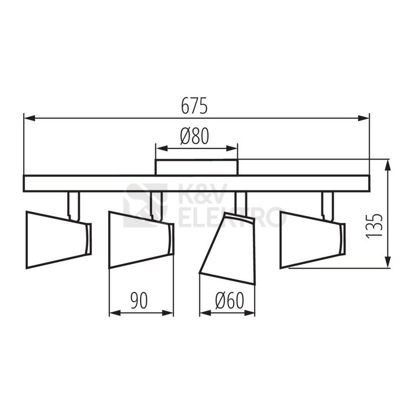 Obrázek produktu Svítidlo Kanlux ENALI EL-4I W GU10 28768 2