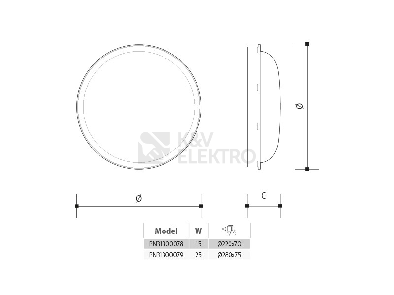 Obrázek produktu LED svítidlo Panlux KRUH MAXI IP65 15W 4000K PN31300078 3