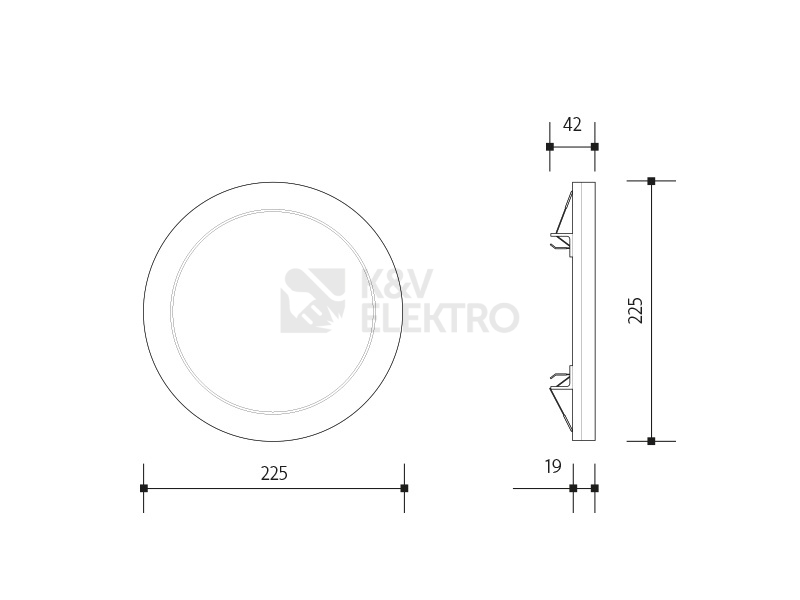 Obrázek produktu  Podhledové/přisazené svítidlo Panlux ADAPT CCT 3000-4000-6000K 18W průměr 225mm PN21400001 5