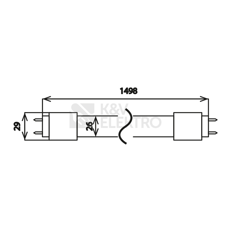 Obrázek produktu LED trubice zářivka McLED GLASS LEDTUBE 150cm 23W (58W) T8 G13 neutrální bílá ML-331.048.89.0 EM/230V 7