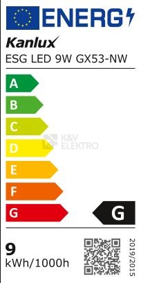 Obrázek produktu LED žárovka Kanlux ESG 9W GX53-NW 4000K neutrální bílá 22423 2