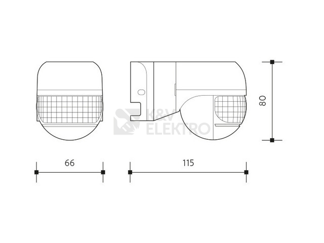 Obrázek produktu Rohové pohybové čidlo Panlux PN71000015 210° bílá IP44 4