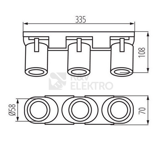 Obrázek produktu Svítidlo Kanlux LAURIN EL-3I W GU10 29124 2