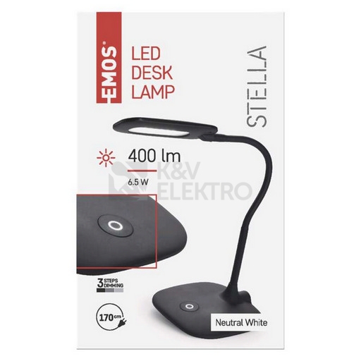 Obrázek produktu LED stolní lampa STELLA černá EMOS Z7602B 10