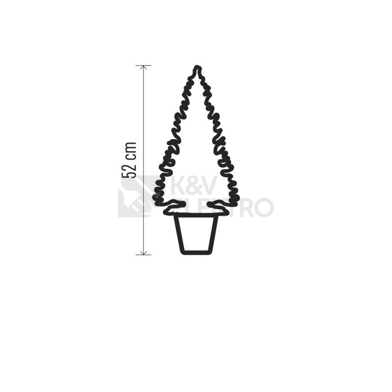 Obrázek produktu LED vánoční stromek EMOS DCTW01 ZY2245 2xAA vnitřní použití teplá bílá 6