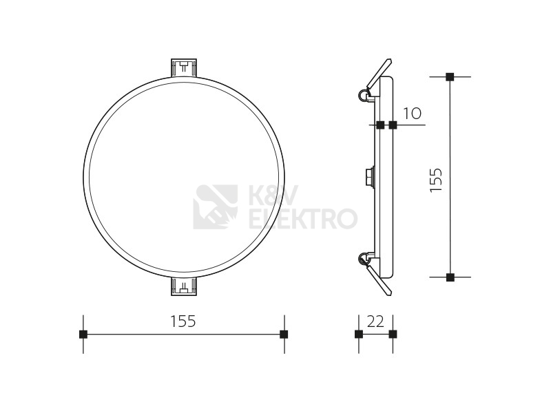 Obrázek produktu LED podhledové svítidlo Panlux ROUND 12W IP66 3000K PN14100007 5