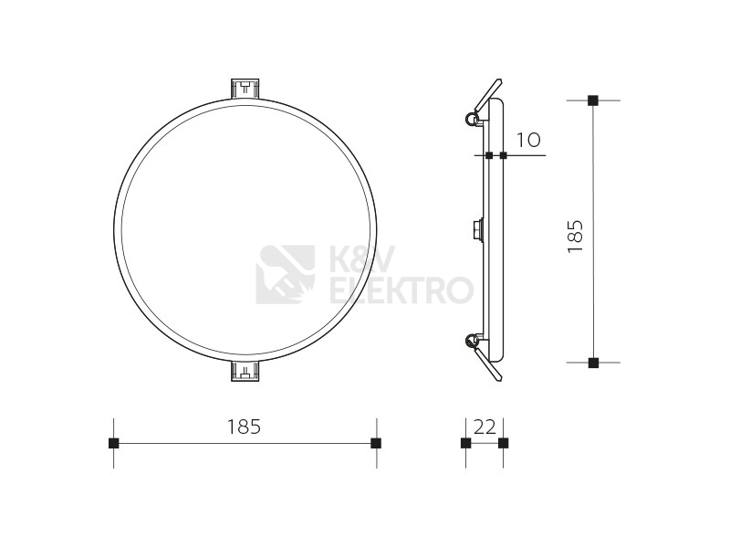 Obrázek produktu LED podhledové svítidlo Panlux ROUND 18W IP66 3000K PN14100008 5