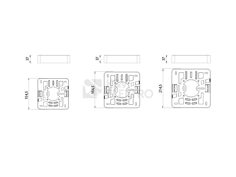 Obrázek produktu LED podhledové svítidlo Panlux SQUARE 18W IP66 3000K PN14100012 4