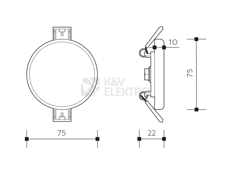 Obrázek produktu LED podhledové svítidlo Panlux ROUND 6W IP66 4000K PN14300006 1