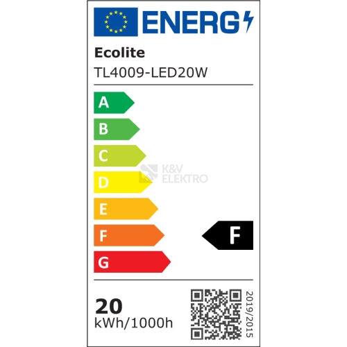 Ecolite TL4009-LED20W - Réglette LED pour meuble de cuisine RONY
